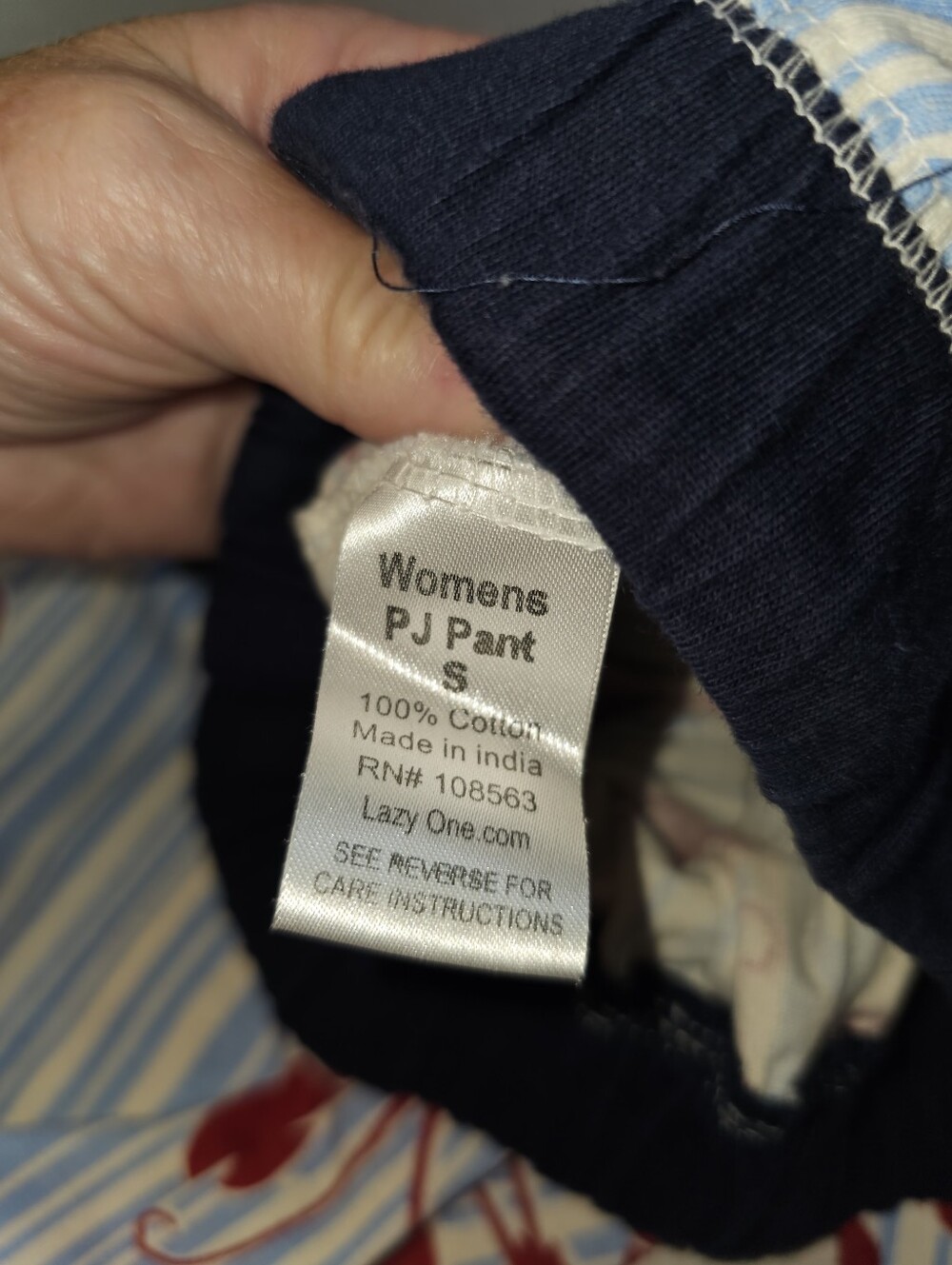 Lazy One, Navy and Red Lobster Pajama Set - Size Small - Picture 8 of 11